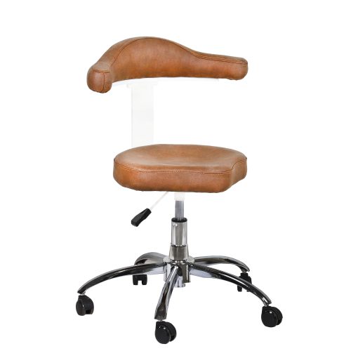 صندلی تابوره جراحی با روکش چرم و مصنوعی و پایه استیل