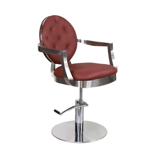 صندلی کوپ گیوا با جنس روکش چرم مصنوعی و پایه و دسته استیل