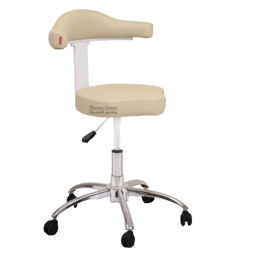صندلی تابوره جراحی با روکش با کیفیت همراه با پشتی و نشیمن راحت