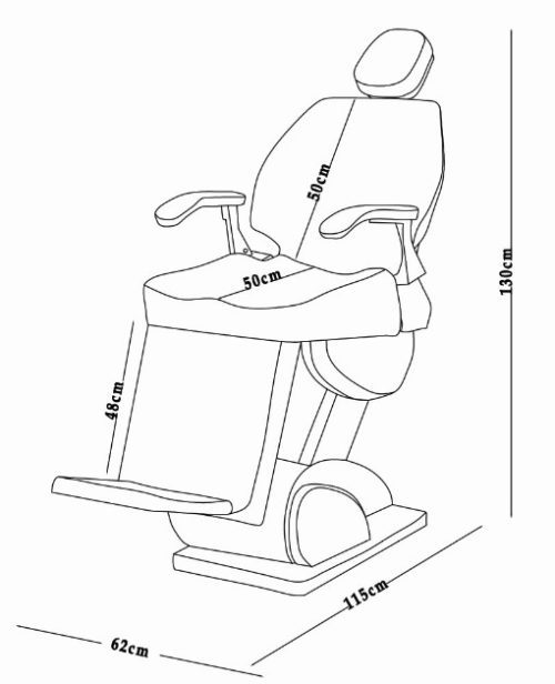 صندلی برقی میکاپ تخت شو آرایشگاه وی آی پی با ابعاد مناسب